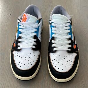 Men’s Nike Off-White Air Jordan with Black and Blue Accents Size 10
